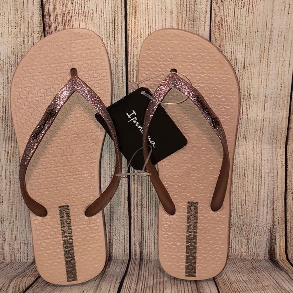 Ipanema Shoes - Ipanema Glitter Rose Gold Thong/Slipper